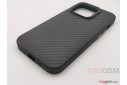 Задняя накладка для iPhone 14 Pro (противоударная, кевларовая, поддержка MagSafe, защита от отпечатков пальцев), черный (Full Case)) Wlons