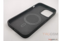 Задняя накладка для iPhone 13 Pro (противоударная, кевларовая, поддержка MagSafe, защита от отпечатков пальцев), черный (Full Case)) Wlons