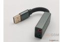 Переходник USB 2.0(m) - 2xJack 3,5mm(f) (для микрофона и наушников)(чёрный) (0.1м) TELECOM TA313U