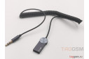 Bluetooth-адаптер (AUX, микрофон, USB, пружина, серебро) Ritmix (BTR-140)