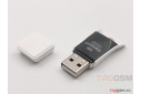Картридер Earldom ET-OT25 MicroSD (бело-черный)