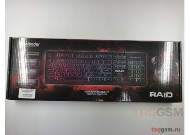 Клавиатура проводная Defender Raid GK-778DL (с подсветкой клавиш) (черная)
