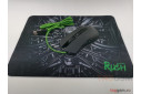 Комплект проводной игровой 4 в 1 (клавиатура, мышь, гарнитура, коврик, 6400dpi, 1,5м, черно-зеленый) Smartbuy RUSH Hypnos SBC-777G-K