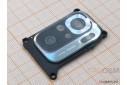 Стекло задней камеры для Xiaomi Poco M5s в рамке (серебро)
