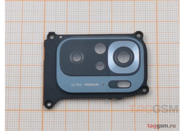 Стекло задней камеры для Xiaomi Poco M5s в рамке (серый)