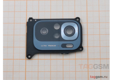 Стекло задней камеры для Xiaomi Redmi Note 10 4G / Note 10s 4G в рамке (серый)