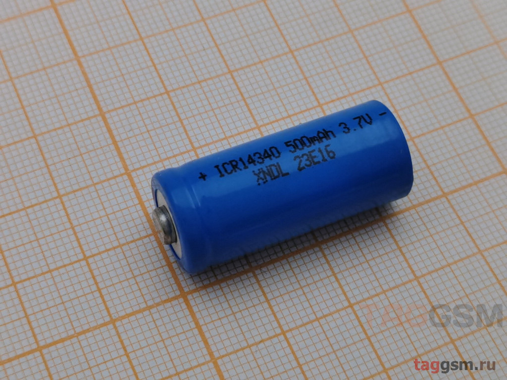 Аккумулятор ICR14340, Li-ion. 3.7V (500 mAh)