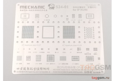 Трафарет BGA CPU Mechanic S24-01 для iPhone 5 / 5S (T0.12mm)