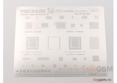 Трафарет BGA CPU Mechanic S24 для iPhone 8 / 8 Plus (T0.10mm)