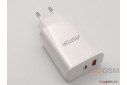 Сетевое зарядное устройство (USB-C+USB-A) Dual Fast Charging. QC3.0, PD 65W (A851) ASPOR (белый)