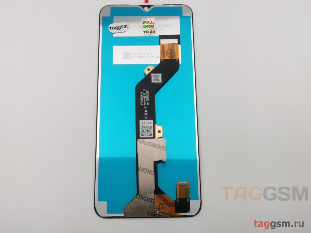 Дисплей для Tecno Spark 7 + тачскрин (черный), Full ORIG