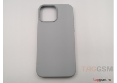 Задняя накладка для iPhone 13 Pro Max (силикон, серо-голубая (Full Case))