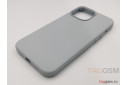 Задняя накладка для iPhone 13 Pro Max (силикон, серо-голубая (Full Case))