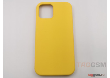 Задняя накладка для iPhone 12 / 12 Pro (силикон, желтая (Full Case))
