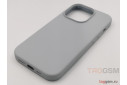 Задняя накладка для iPhone 14 Pro (силикон, серо-голубая (Full Case))