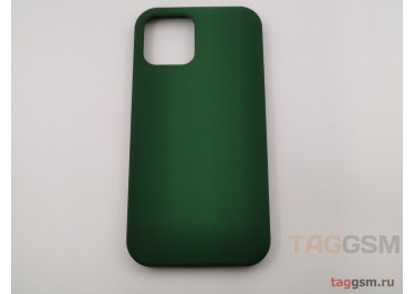 Задняя накладка для iPhone 12 / 12 Pro (силикон, темно-зеленая (Full Case))