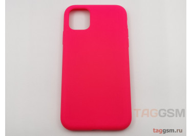 Задняя накладка для iPhone 11 (силикон, ярко-розовая (Full Case))