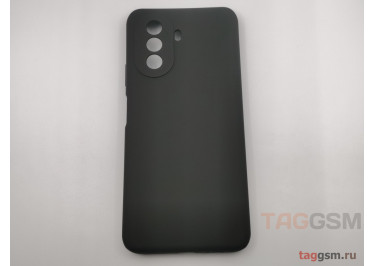 Задняя накладка для Huawei Nova Y70 (силикон, с защитой камеры, черная (Full Case)). ориг