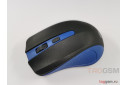 Мышь Ritmix беспров. опт., 4 кн, 1600 DPI, USB, черная с синей вставкой (RMW-555)