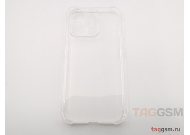 Задняя накладка для iPhone 15 Pro (силикон, с защитой камеры, прозрачная (Full TPU Case)) Armor series