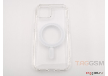 Задняя накладка для iPhone 15 (прозрачная, с магнитом) MagSafe
