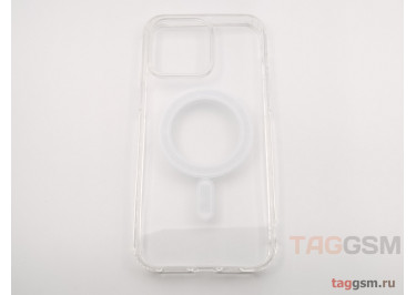 Задняя накладка для iPhone 15 Pro Max (прозрачная, с магнитом) MagSafe