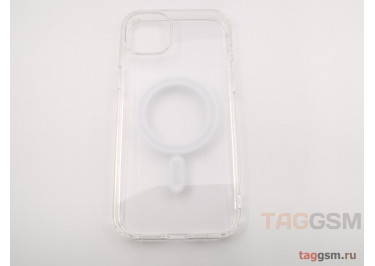 Задняя накладка для iPhone 15 Plus (прозрачная, с магнитом) MagSafe