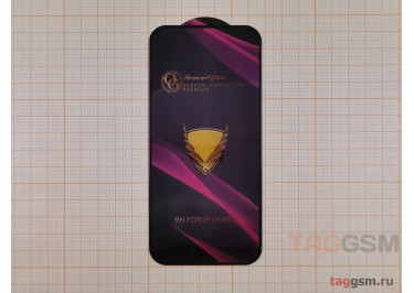 Пленка / стекло на дисплей для iPhone 15 Pro (Gorilla Glass) 9D (черный) OG PREMIUM, техпак