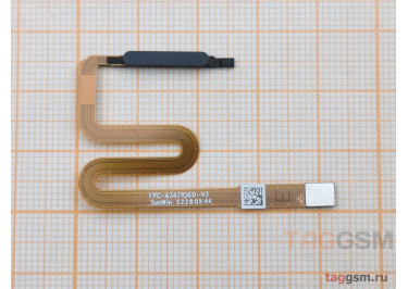 Шлейф для Samsung A037 Galaxy A03s + сканер отпечатка пальца (черный), ориг