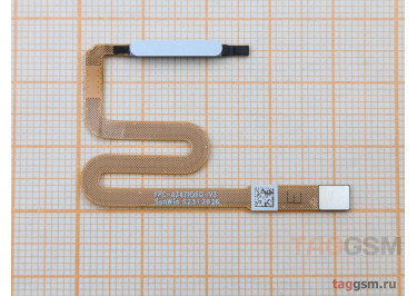 Шлейф для Samsung A037 Galaxy A03s + сканер отпечатка пальца (белый), ориг