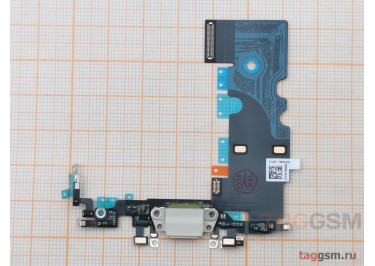 Шлейф для iPhone SE (2022) + разъем зарядки  + микрофон (белый)