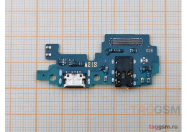 Шлейф для Samsung A217 Galaxy A21s + разъем зарядки + разъем гарнитуры + микрофон, ориг