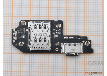 Шлейф для Xiaomi Poco X4 GT + разъем зарядки + микрофон + считыватель сим