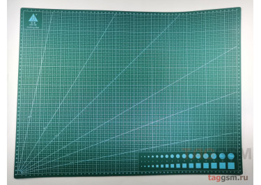 Коврик для резки двухсторонний формата A2 (мат для резки), 580x420 мм (зеленый)
