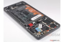 Дисплей для Huawei P30 + тачскрин + рамка + АКБ (черный), Full ORIG