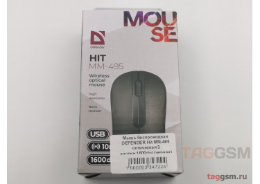 Мышь беспроводная DEFENDER Hit MM-495 оптическая 3 кнопки,1600dpi (черная)