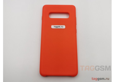 Задняя накладка для Samsung G975FD Galaxy S10 Plus (силикон, оранжевая), ориг