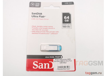 Флеш-накопитель 64Gb SanDisk USB 3.0 Ultra Flair CZ73 Blue