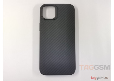 Задняя накладка для iPhone 15 Plus (противоударная, кевларовая, поддержка MagSafe, защита от отпечатков пальцев), черный (Full Case)) Wlons