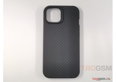 Задняя накладка для iPhone 15 (противоударная, кевларовая, поддержка MagSafe, защита от отпечатков пальцев), черный (Full Case)) Wlons