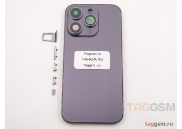 Задняя крышка для iPhone 14 Pro (темно-фиолетовый) в сборе, ориг