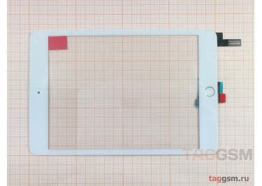 Тачскрин для iPad mini 4 (A1538 / A1550) + серебряная кнопка Home (белый), ориг
