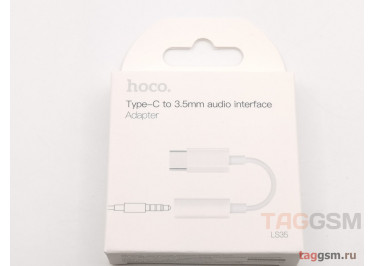 Аудио-переходник c Type-C - 3,5mm (белый) HOCO, LS35