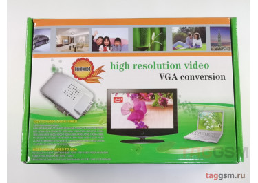 Конвертер AV RCA / S-Video to VGA (черный)