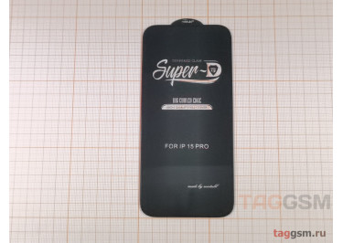 Пленка / стекло на дисплей для iPhone 15 Pro (Gorilla Glass) SUPER-D 5D (черный) Mietubl