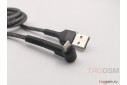 Кабель USB - Lightning для iPhone / iPad / iPod (A186) ASPOR (1м) (черный / серебро)