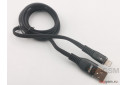 USB для iPhone 7 / iPhone 6 / iPhone 5 / iPad4 / iPad Mini / iPod Nano, (A112) ASPOR (1м) (черный)