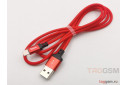 USB для iPhone 7 / iPhone 6 / iPhone 5 / iPad4 / iPad Mini / iPod Nano (в коробке) красный с черной вставкой 1м, HOCO (X14)