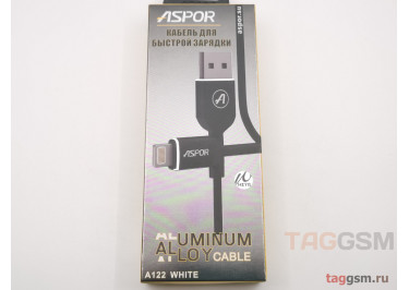USB для iPhone 7 / iPhone 6 / iPhone 5 / iPad4 / iPad Mini / iPod Nano, (A122) ASPOR (1,2м) (белый)