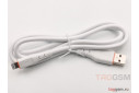 Кабель USB - Lightning для iPhone / iPad / iPod, Fast Charging 6А (A126) ASPOR (1м) (белый)